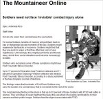 'Invisible' combat injury, PTSD